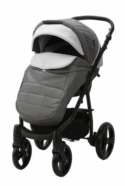 Carucior 3 in 1 Adamex Neonex TIP48C Stone Gray, scaun auto iSize, spatar reglabil pana la orizontala, landou cu spatar reglabil, suspensii, accesorii incluse