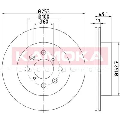 Disc frana KAMOKA 103204