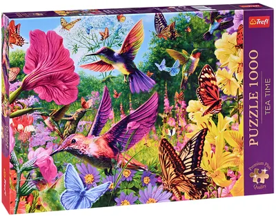 Puzzle Trefl din 1000 de piese - Grădina cu colibri