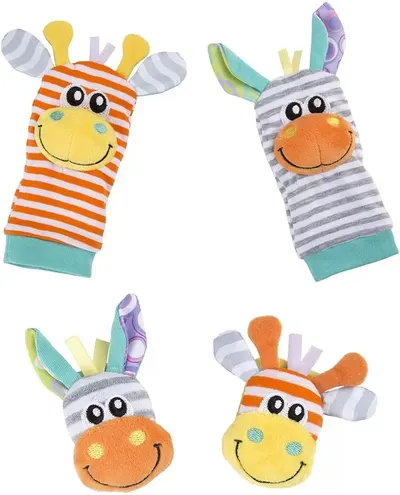 Set de brățări și șosete Playgro - Jungle Refresh, 0m+