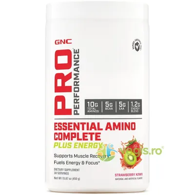 Essential Amino Complete Plus Energy - Aminoacizi cu Aroma de Capsuni si Kiwi Pro Performance 450g