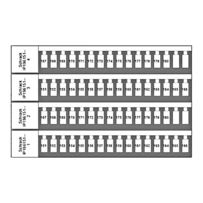 Etichete pentru terminale TB şi ST 2 x 151-180
