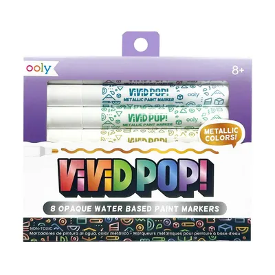 Carioci cu vopsea, Ooly, Vivid Pop, 8 culori, metalic