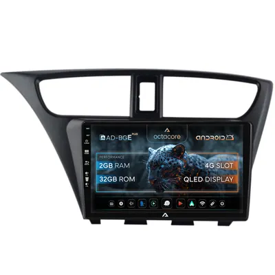 Navigatie Honda Civic Hatchback (2012-2015), Android, E-Octacore 2GB RAM + 32GB ROM, 9 Inch - AD-BGE9002+AD-BGRKIT019