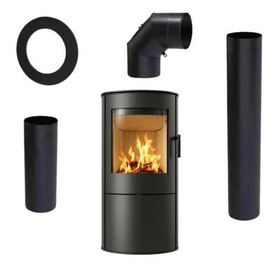 Soba Rollo 7 kW - Negru + Piese Racordare