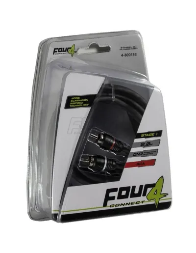 Cablu Prelungitor RCA FOUR Connect 4-800153 STAGE1, 2 Canale, 2 M, DNR