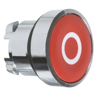 Cap de Buton Incastrat Rosu Ø 22, Revenire cu Arc, „O”