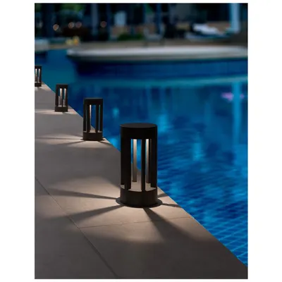 Pitic DEVORA Inchis Gray Aluminiu turnat Aluminiu & Sticla Diffuser LED 8 Wat 195Lm 3000K 220-240 Volt 50Hz -IP54