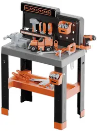 Set de joacă Smoby Black &amp; Decker Bricolo - Banc de lucru profesional, 79 de piese