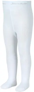 Colanți din bumbac pentru copii Sterntaler - Figurat, 110-116 cm, 4-5 ani, alb