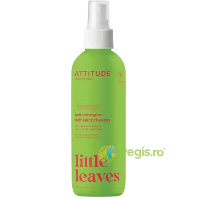 Spray Descalcire Par pentru Copii cu Pepene si Cocos Little Leaves 240ml