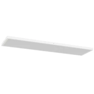 HOMCOM Set de 4 lămpi de tavan cu culoare reglabilă, comutator DIP și de perete 3000K/4000K/6000K 120x30x3,7 cm Alb | Aosom Romania