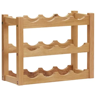 Gossi suport 12 sticle de vin, 47 x 21 x 36, lemn masiv de stejar