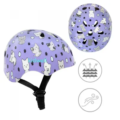 Casca de protectie pentru copii Kidwell Orix Plus Kitty, sistem de reglare, M, 52-56 cm, 3 ani+