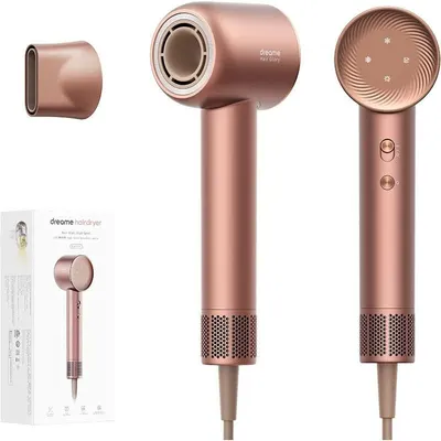 Uscător de păr Dreame - Hair Glory AHD6A-WH, 1600W, 4 moduri, roz/auriu