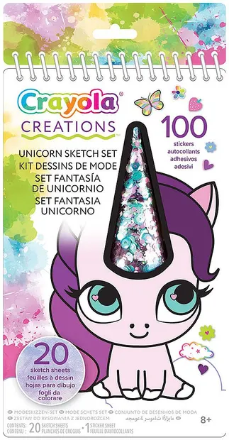 Schiță cu șabloane și autocolante Crayola Creations