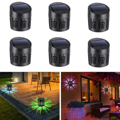 Set 6 lampi solare, LED RGB