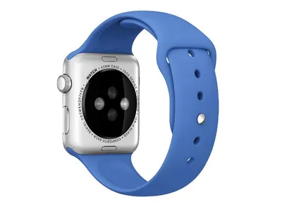 Curea Sport pentru Apple Watch, Silicon, Albastru Ocean - 38/40/41 mm , Medie Engros