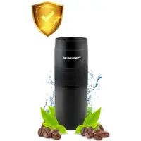 Termos cu vid Berdsen Black 590ml,interior din otel inoxidabil,capac rezistent la scurgeri,buton cu pai inclus pentru utilizare fara inclinare,suprafata antiderapanta,aspect modern,pastrare cald 12 ore si rece 24 ore