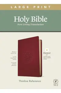 NLT Large Print Thinline Reference Bible, Filament Enabled Edition (Red Letter, Leatherlike, Berry)