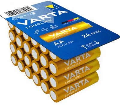 Baterii alcaline VARTA - Longlife, AA, 24 buc.
