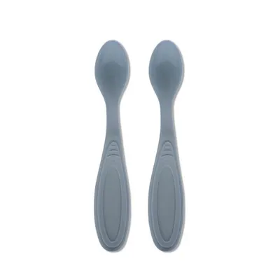 Set de 2 lingurite My Friend Cameo Blue cu margine rotunjita 6 luni+