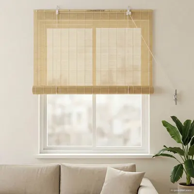 vidaXL Rulou textil natural 90 x 160 cm Bambus