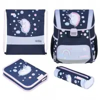 Ghiozdan echipat Loop Plus, dimensiune 37 x 31 x 22 cm, motiv Unicorn Dreams