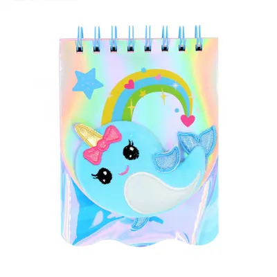 Carnețel, 3D, Delfin unicorn, 80 pagini