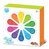 Jucarie senzoriala cu bule numerice din silicon, Fat Brain Toys, Dimpl Digits