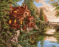 Set de pictură pe numere Ideyka - Casa visurilor, 40 x 50 cm