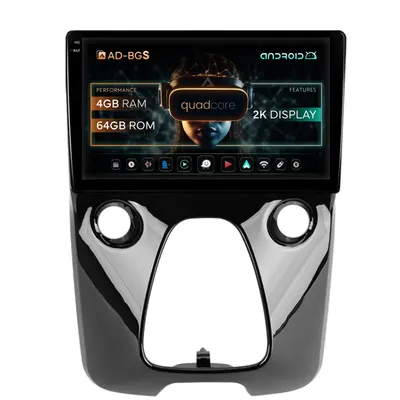 Navigatie 2K Toyota AYGO (2014-2022), Android, S-Quadcore 4GB RAM + 64GB ROM, 10.36 Inch - AD-BGS90042K+AD-BGRKIT088