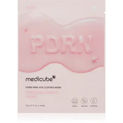 medicube PDRN Pink Vita Coating Mask mască textilă cu efect antirid cu efect iluminator 22 g