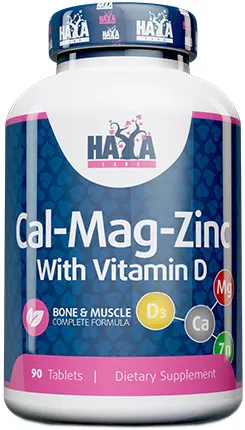 Cal-Mag-Zinc with Vitamin D, 90 tablete, Haya Labs