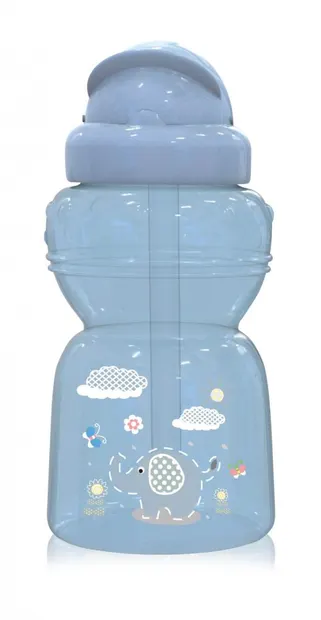 Cana sport Animals cu pai moale si flexibil, 6 luni+ 325 ml Moonlight Blue