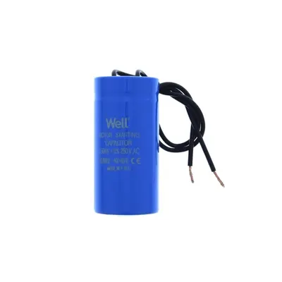 Condensator pornire motor 250V 150uF cu fir, Well