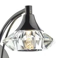 Aplica Luther Wall Light Black Chrome Crystal