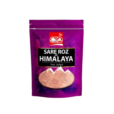 Sare roz de Himalaya fină iodată CIO, 500g – sare minerală naturală pentru gătit Engros