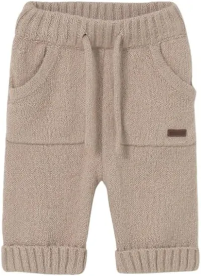 Pantalon lung din tricot Mayoral - Nisip, 1-2 luni