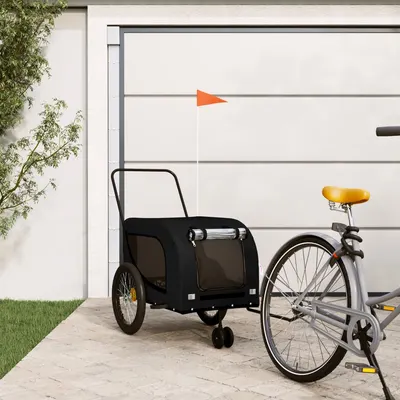 Gossi remorca bicicleta animale companie, negru, textil oxford/fier