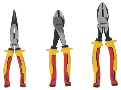 Set de clești izolați DeWALT - VDE 1000 V, DWHT82806-0, 3 bucăți, 200 mm