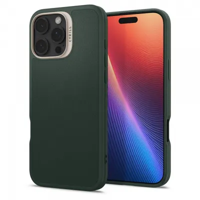 Husa MagSafe pentru Apple iPhone 16 Pro Max, Spigen, Cyrill Kajuk, Verde Satinata ACS08398