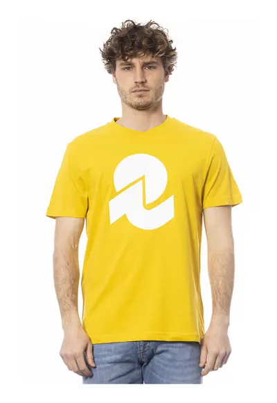 Tricou de bumbac cu imprimeu logo - Galben