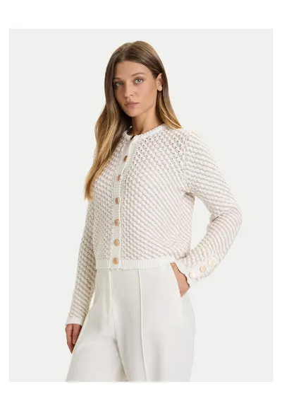 Cardigan dama ecru