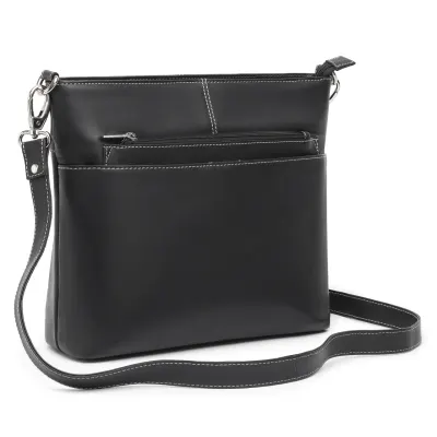 Geanta de dama, Elisabeta GT3886, piele naturala, Negru