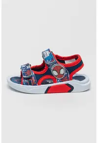 Sandale cu velcro Spiderman - Rosu/Alb/Albastru