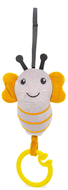 Jucărie vibratoare pentru copii BabyJem - Bee, gri, 15 x 8 cm