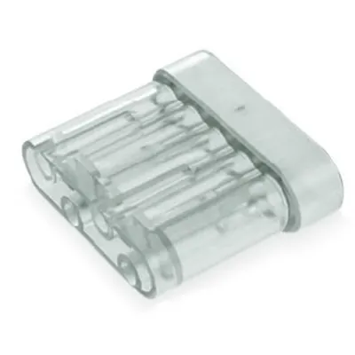 Flat cable end cover; 5-pole; for flat cable 10 mm²; Plastic; transparent