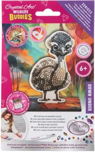 Set de broderie cu diamante Craft Buddy - Crystal Art Buddies: Emu, 7 piese
