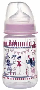 Biberon NIP - РР, Flow M, 0 l+, 260 ml, Girl